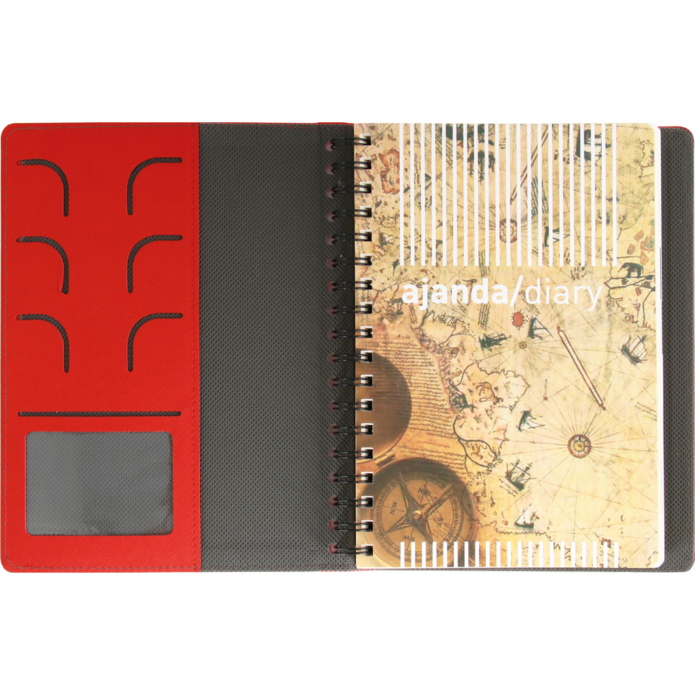 KP-40-TRK Gizli Spiralli Ajanda Kapağı