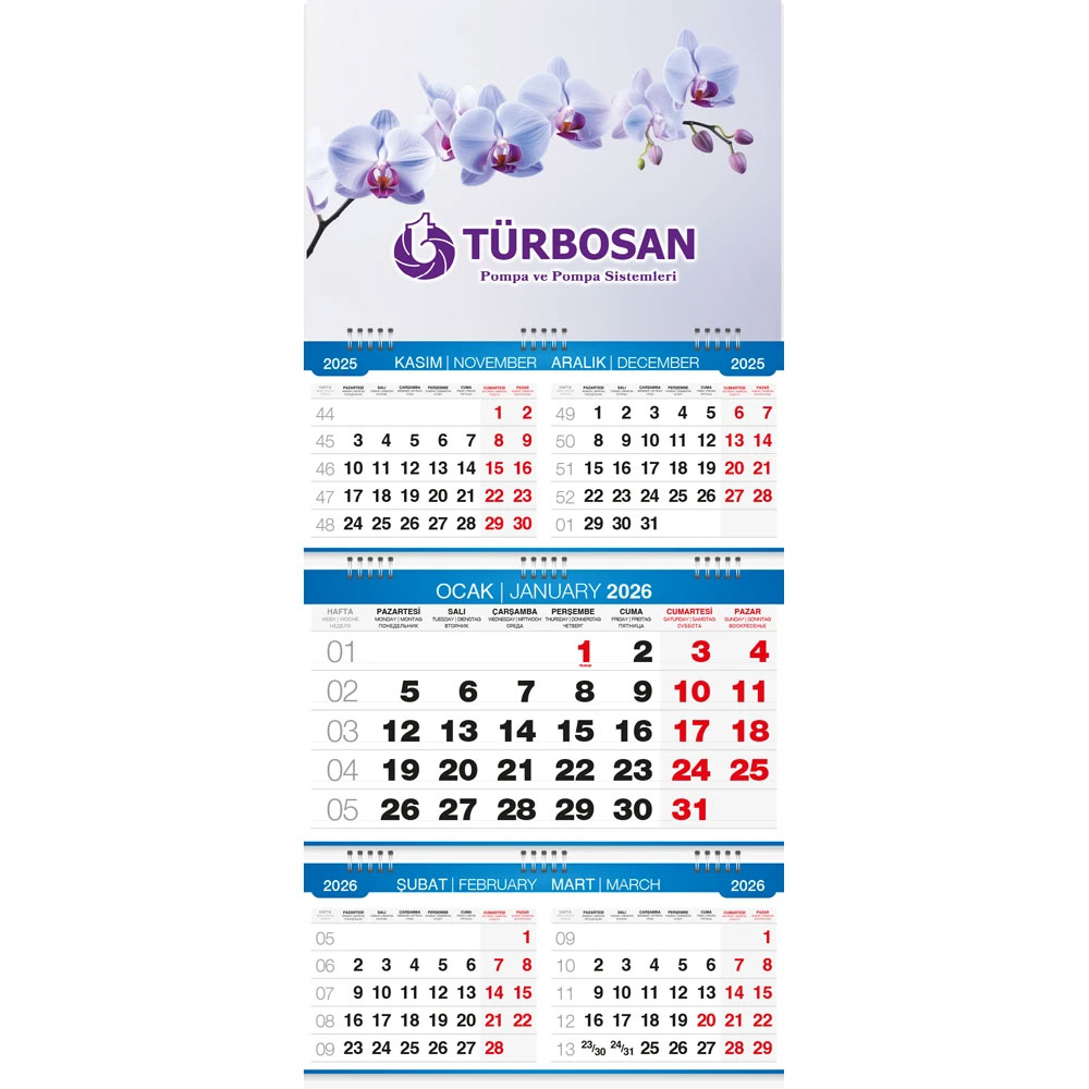 GMC-14 Beş Aylık Gemici Takvim