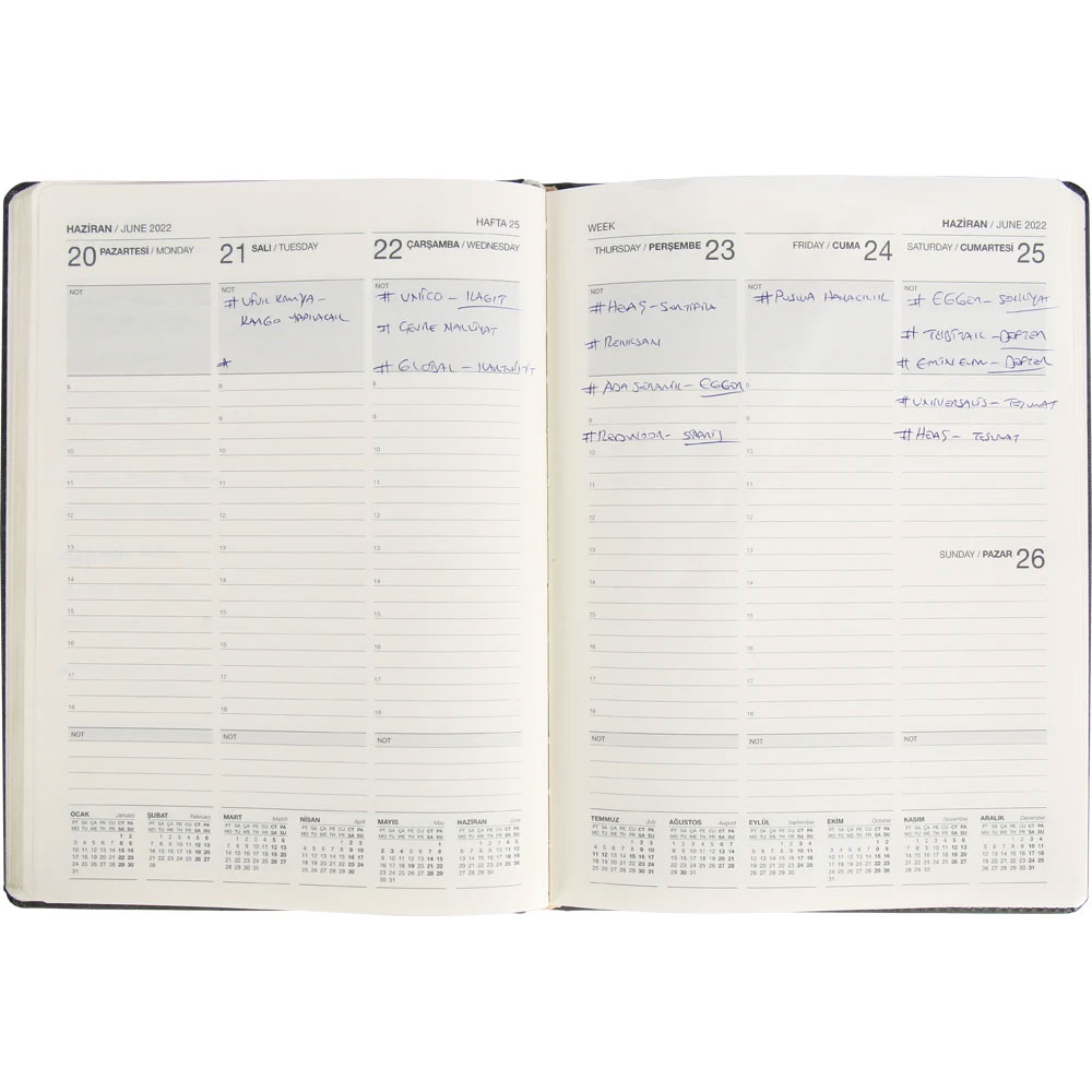 Darıca-DK Sewn Weekly Planner